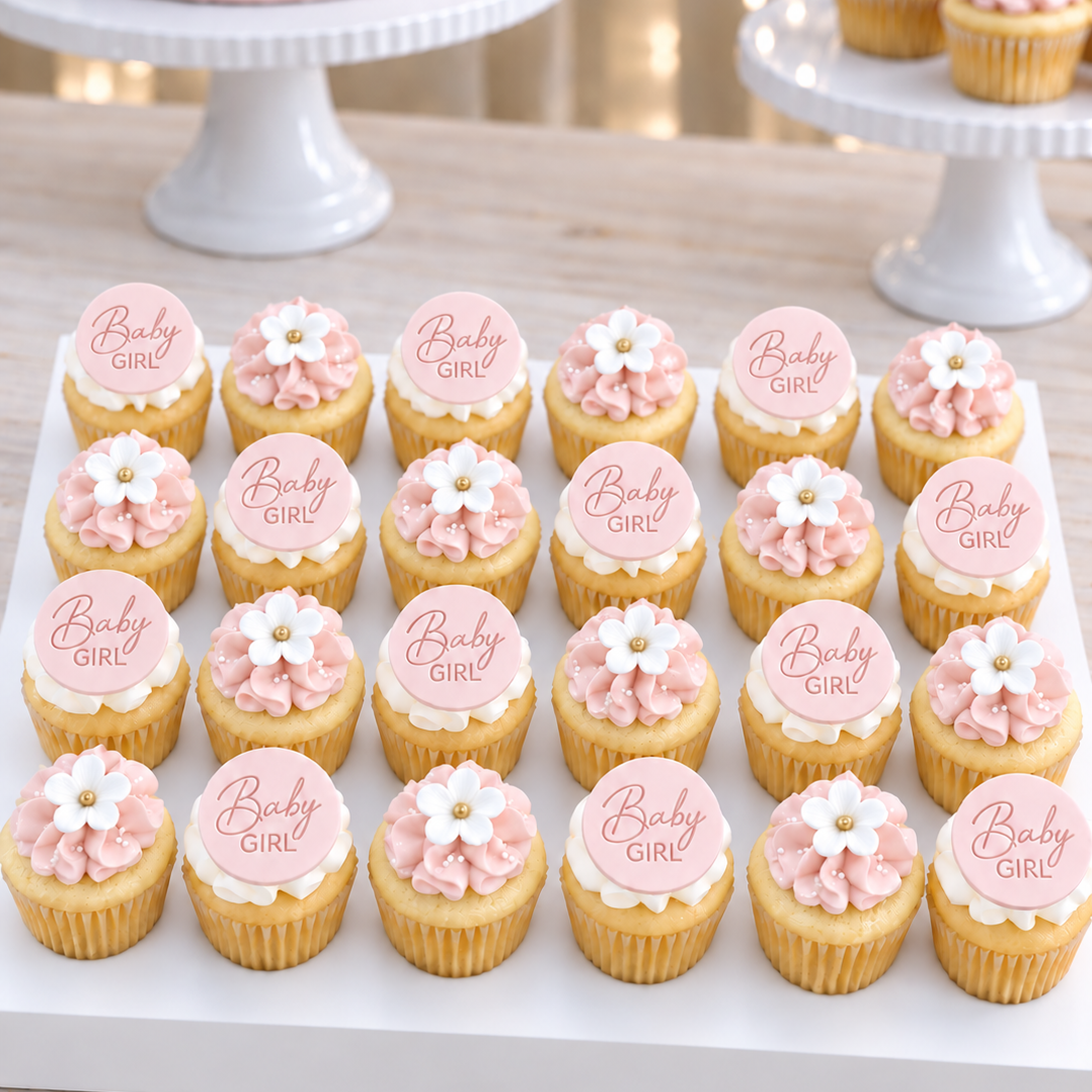 BABY GIRL (rose) | Mini cupcakes