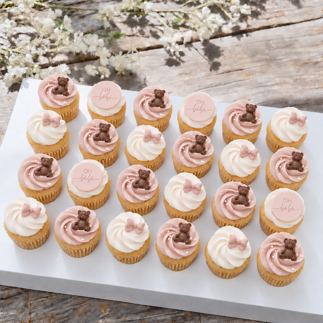BÉBÉ OURSON (rose)| Mini cupcakes
